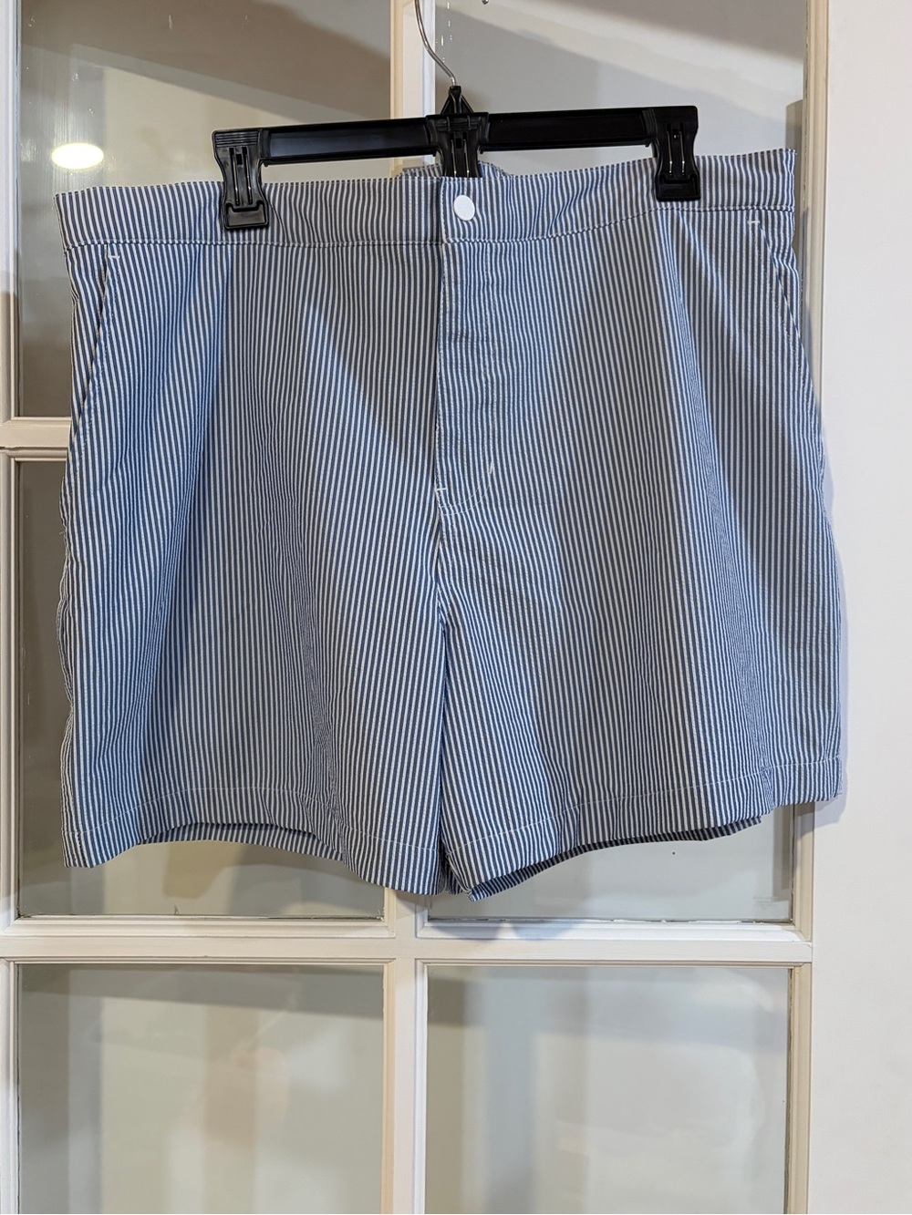 Abercrombie & Fitch Relaxed Stretch Seersucker Pull-on Swim Trunk Size XL Stripe